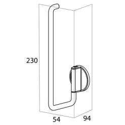 Tiger Reserverolhouder Tune Messing Zwart -Badkamer Winkel 123 6100