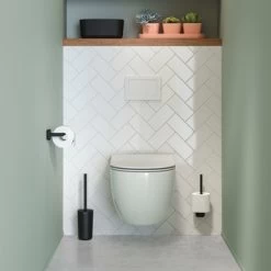 Tiger Toiletrolhouder Carv Zonder Klep Zwart -Badkamer Winkel 123 6143