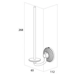 Tiger Reserverolhouder Ivy Chroom/wit Hangend -Badkamer Winkel 123 6213