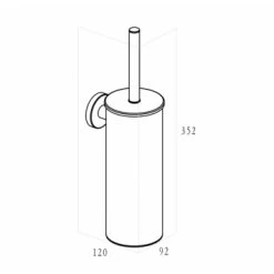 Marho Toiletborstelhouder Luxor Brons Koper -Badkamer Winkel 123 6276