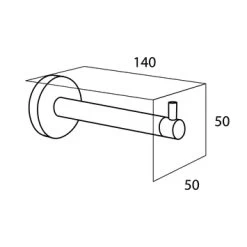 Tiger Reserverolhouder Boston Hangend RVS -Badkamer Winkel 123 6381