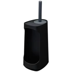 Tiger Toiletborstelhouder Tess Met Opbergvak Staand Zwart/antraciet -Badkamer Winkel 123 6384