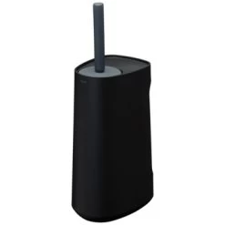 Tiger Toiletborstelhouder Tess Met Opbergvak Staand Zwart/antraciet -Badkamer Winkel 123 6386