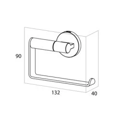 Toiletrolhouder Tiger Noon Chroom -Badkamer Winkel 123 6399