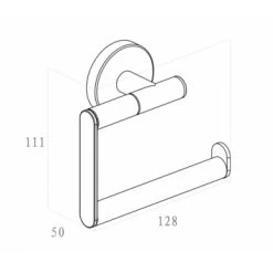 Marho Toiletrolhouder Luxor Zonder Klep Gun Metal -Badkamer Winkel 123 6425