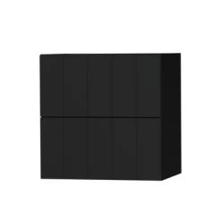 Tiger Maryport Badkamermeubelset 60 Cm Mat Zwart Met Licht Eiken Wasblad, Keramische Opzetkom En Matzwarte Grepen -Badkamer Winkel 123 647