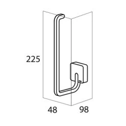 Tiger Reserverolhouder Impuls Hangend RVS -Badkamer Winkel 123 6541
