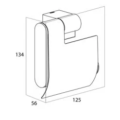Tiger Toiletrolhouder Nomad Met Klep Zwart -Badkamer Winkel 123 6566