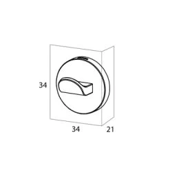 Tiger Noon Zelfklevende Kleine Haak Chroom -Badkamer Winkel 123 6594