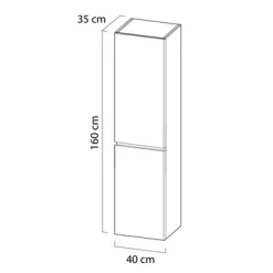 Tiger Karlo Kolomkast Chalet Eiken 160 Cm -Badkamer Winkel 123 661