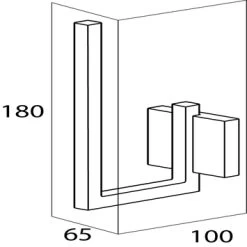 Tiger Reserverolhouder Zenna Hangend Chroom/Wengé -Badkamer Winkel 123 6615