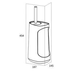 Tiger Toiletborstelhouder TESS Met Opbergfunctie Vrijstaand En Swoop Borstel Flexibel Blauw/zwart -Badkamer Winkel 123 6656