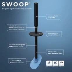 Tiger Toiletborstelhouder TESS Met Opbergfunctie Vrijstaand En Swoop Borstel Flexibel Blauw/zwart -Badkamer Winkel 123 6660