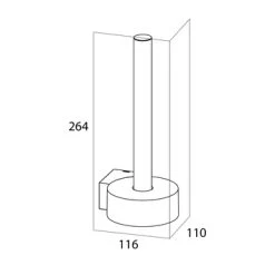 Tiger Reserverolhouder Nomad Hangend Zwart -Badkamer Winkel 123 6682