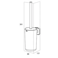 Tiger Carv Toiletborstel Met Houder Zwart -Badkamer Winkel 123 6689
