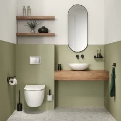 Tiger Colar Toiletrolhouder Met Planchet Zwart -Badkamer Winkel 123 6716