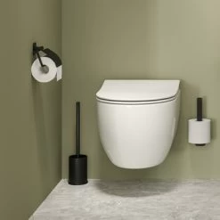 Tiger Toiletborstelhouder Colar Staand Zwart -Badkamer Winkel 123 6791