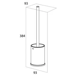 Tiger Toiletborstelhouder Colar Staand Zwart -Badkamer Winkel 123 6793