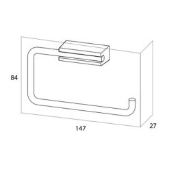 Tiger Toiletrolhouder Cliqit Donkergrijs RVS -Badkamer Winkel 123 6822