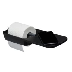Tiger Toiletrolhouder TESS Met Planchet Zwart/antraciet