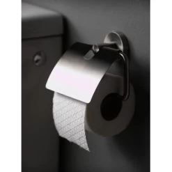 Haceka Toiletrolhouder Kosmos Tec Met Klep Chroom -Badkamer Winkel 123 6855