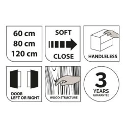 TIGER S-line Spiegelkast 80 Chalet Eik 15 TIGER S-line Spiegelkast 80 Chalet Eik -Badkamer Winkel 123 686