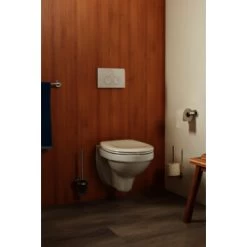 Haceka Toiletborstelhouder Kosmos Tec Hangend Chroom Met Matglazen Pot -Badkamer Winkel 123 6861