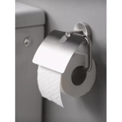 Haceka Toiletrolhouder Kosmos Tec Met Klep RVS -Badkamer Winkel 123 6872
