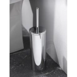 Haceka Toiletborstelhouder Kosmos Tec Hangend Chroom Buitenpot Met Binnenpot -Badkamer Winkel 123 6897