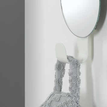 Sealskin Haak Met Spiegel Brix Wit 2 Sealskin Haak Met Spiegel Brix Wit - Afbeelding 2