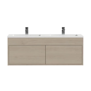 Tiger Helsinki Badkamermeubel 120 Cm Naturel Eiken Met Wastafel Polybeton Hoogglans Wit 2 Tiger Helsinki Badkamermeubel 120 Cm Naturel Eiken Met Wastafel Polybeton Hoogglans Wit - Afbeelding 2