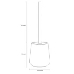 Sealskin Toiletborstelhouder Conical Porselein Zwart -Badkamer Winkel 123 6994