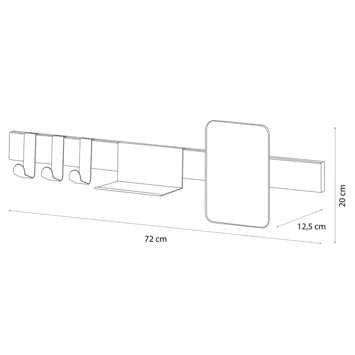 Sealskin Kapstok Met Spiegel Brix Wit 5 Sealskin Kapstok Met Spiegel Brix Wit - Afbeelding 5