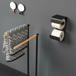 Sealskin Haak Met Spiegel Brix Zwart -Badkamer Winkel 123 7043