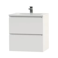 Tiger Karlo Badkamermeubel 60 Cm Hoogglans Wit Met Wastafel Hoogglans Wit