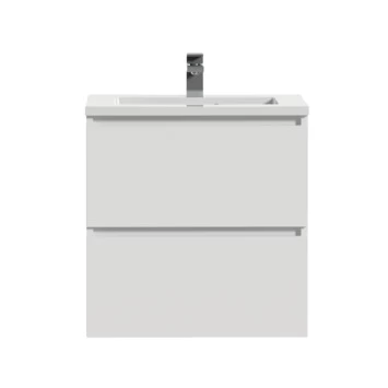 Tiger Karlo Badkamermeubel 60 Cm Hoogglans Wit Met Wastafel Hoogglans Wit 2 Tiger Karlo Badkamermeubel 60 Cm Hoogglans Wit Met Wastafel Hoogglans Wit - Afbeelding 2