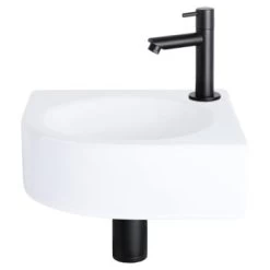 Differnz Cleo Hoekfontein Wit 30X30X10 Cm -Badkamer Winkel 123 7234