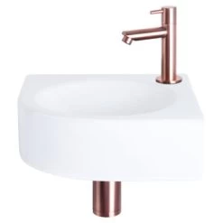 Differnz Cleo Hoekfontein Wit 30X30X10 Cm -Badkamer Winkel 123 7235