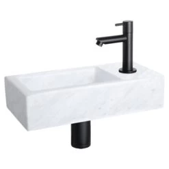 Differnz Helios Fontein 37.5x18.5x9.5 Cm Marmer -Badkamer Winkel 123 7240