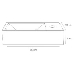 Differnz Ravo Fontein Wit 38.5x18.5x9cm -Badkamer Winkel 123 7246