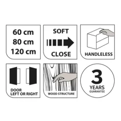TIGER S-line Spiegelkast 60cm Chalet Eiken 15 TIGER S-line Spiegelkast 60cm Chalet Eiken -Badkamer Winkel 123 727