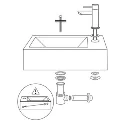 Differnz Fonteinset Helios Wit 36x18x8 Cm -Badkamer Winkel 123 7278