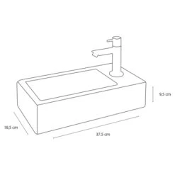 Differnz Fonteinset Helios Wit 36x18x8 Cm -Badkamer Winkel 123 7283