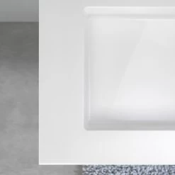 Tiger Reverse Meubelset 80 Cm Met 2 Lades Naturel Eik / Mat Wit Inclusief Quadro Wastafel Hoogglans Wit -Badkamer Winkel 123 735