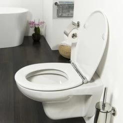 Tiger WC Bril Boston Wit/Chroom Kunststof Met Softclose -Badkamer Winkel 123 7376
