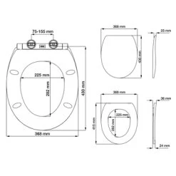 Tiger WC Bril Boston Wit/Chroom Kunststof Met Softclose -Badkamer Winkel 123 7383