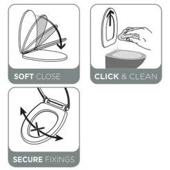 Tiger WC Bril Amadora Grijs Kunststof Met Softclose -Badkamer Winkel 123 7428
