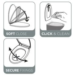 Tiger WC Bril Amadora Zwart Kunststof Met Softclose -Badkamer Winkel 123 7509