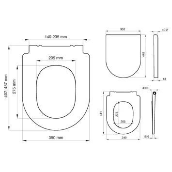 Tiger WC Bril Memphis Wit Kunststof Met Softclose 13 Tiger WC Bril Memphis Wit Kunststof Met Softclose - Afbeelding 13