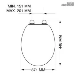 Tiger WC Bril Speckels Duroplast Zwart-wit -Badkamer Winkel 123 7617